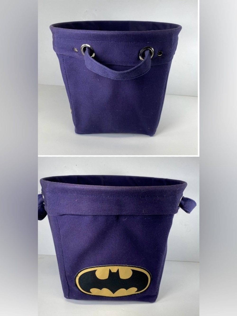 Pottery Barn Kids Batman Navy Canvas Storage Buckets